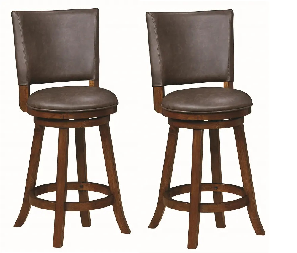 Transitional Brown 25 Inch Counter Height Stool (Set of 2) - Avery-1