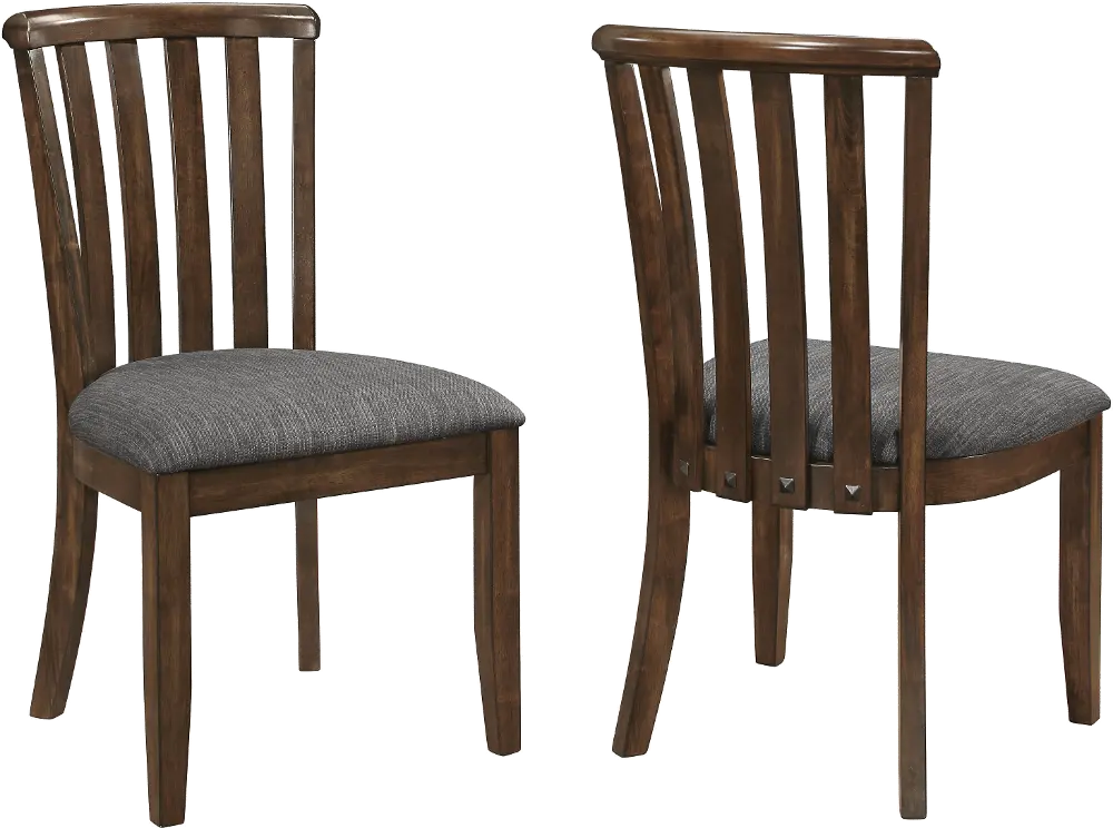 Transitional Gray Upholstered Dining Chair (Set of 2) - Bennie-1