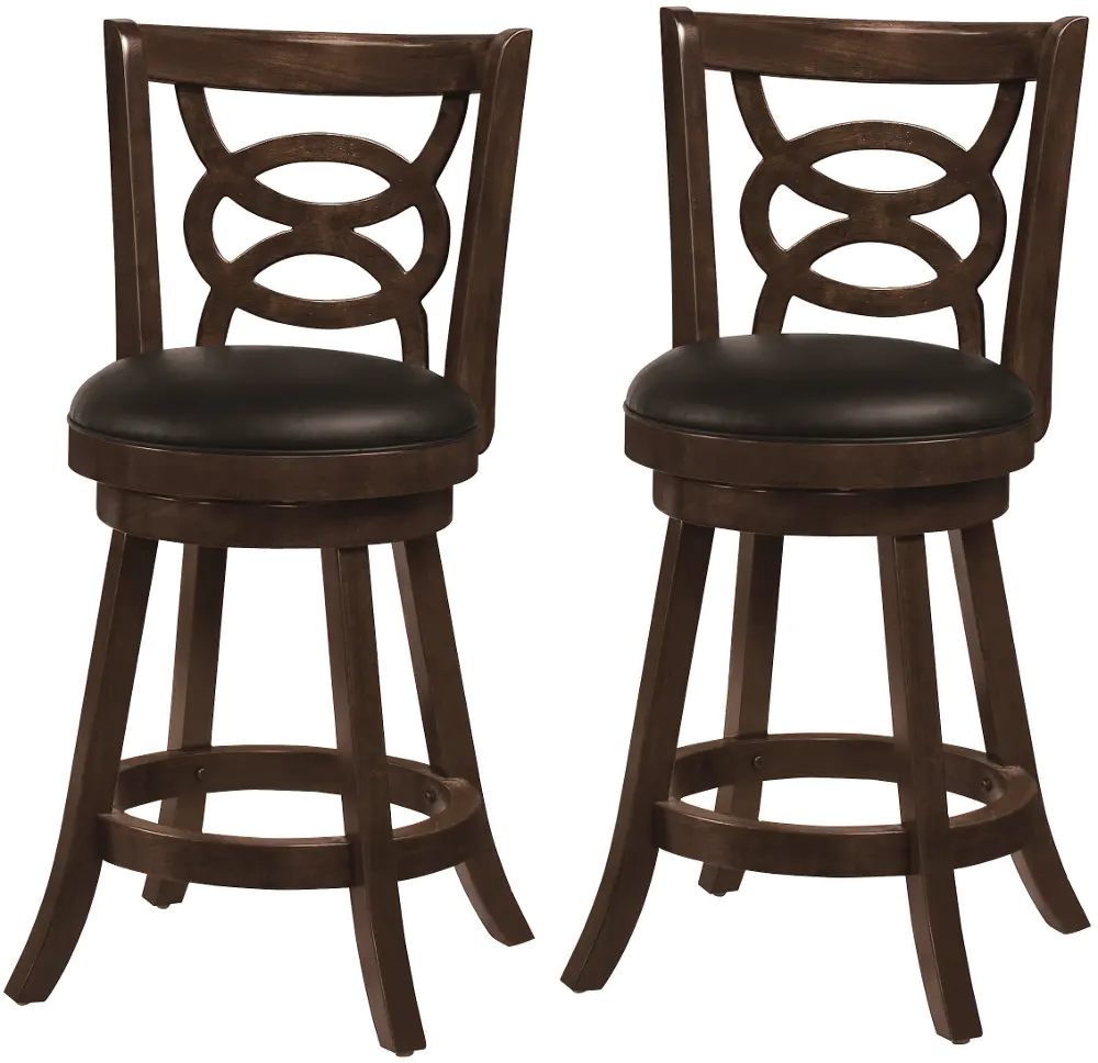 Archibald Brown Swivel Counter Height Stool, Set of 2-1