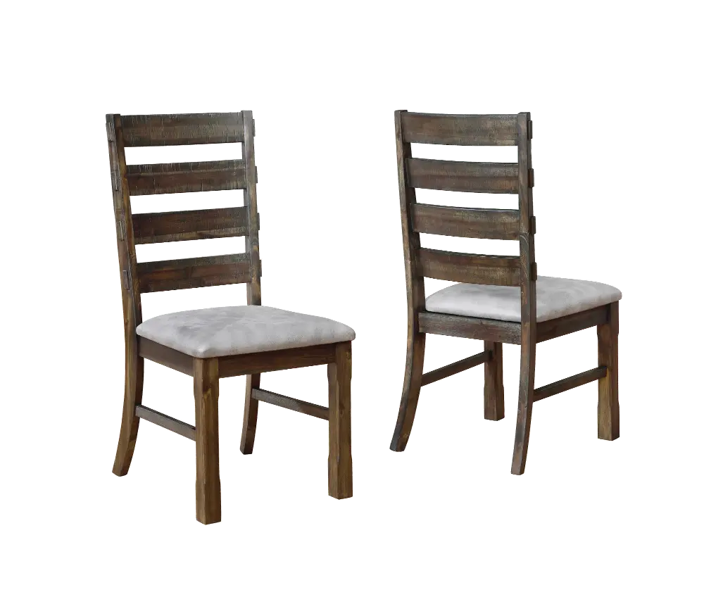 Transitional Taupe Wood Dining Room Chair (Set of 2) - Bence-1