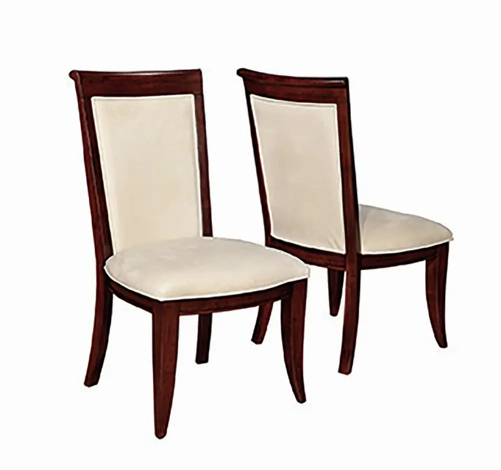 Traditional Cognac Brown Upholstered Dining Chair (Set of 2) - Baker-1