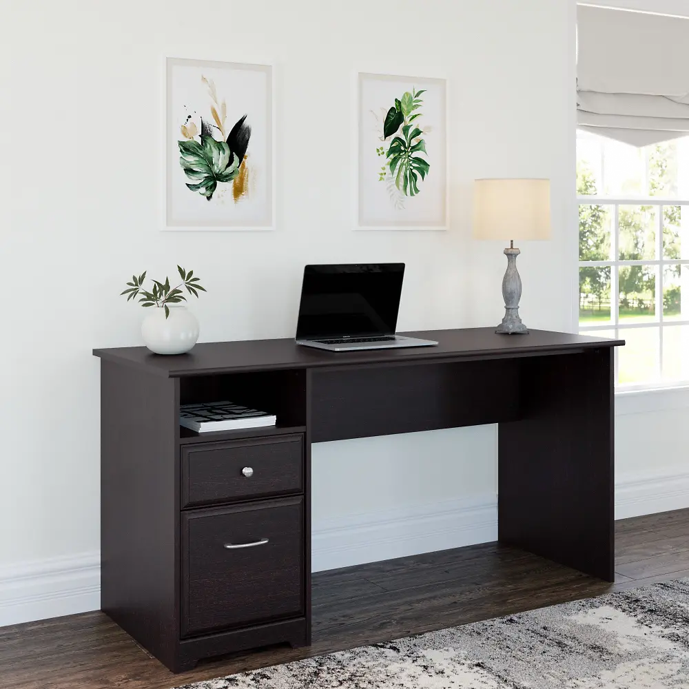 WC31860-03 Cabot Espresso Oak Computer Desk with Drawers-1