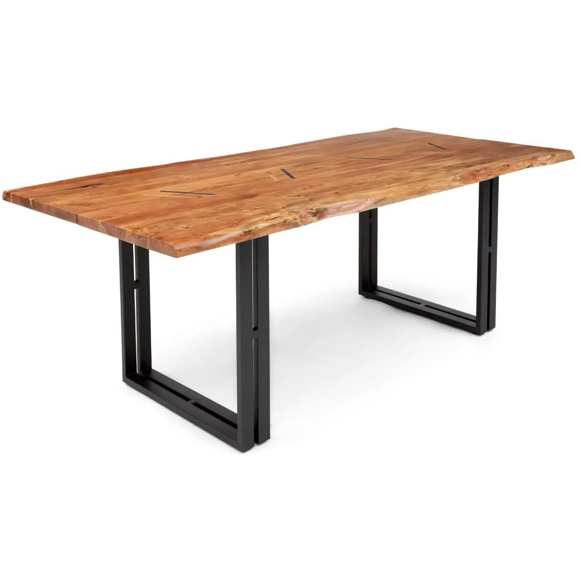 Brenda Solid Wood and Metal Dining Table-1