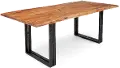 Brenda Solid Wood and Metal Dining Table