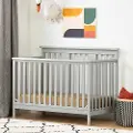 11851 Cotton Candy Gray Crib with Toddler Rail - South Shore