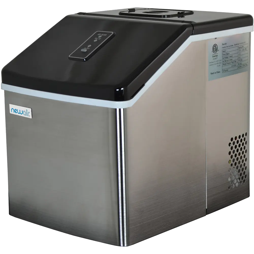 CLEARICE40 NewAir Portable Countertop Ice Maker - Stainless Steel-1