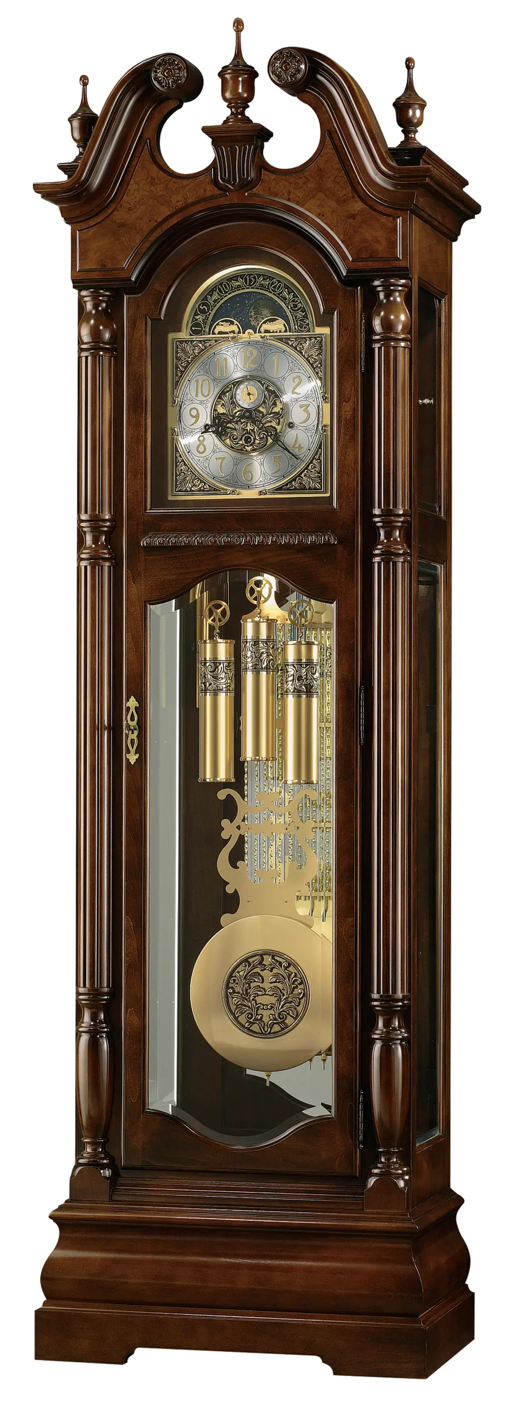 Glasgow Cherry Bordeaux Grandfather Clock-1