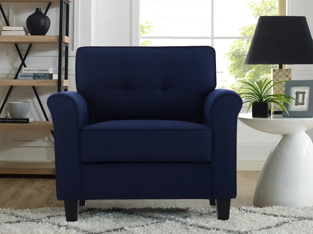 HMTKLS1GU2630 Classic Contemporary Navy Blue Chair - Hanson-1