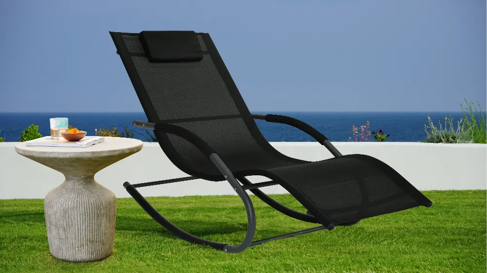 RO-TOD-KT2001 Relax A Lounger Black Patio Lounge Chair - Tampa-1