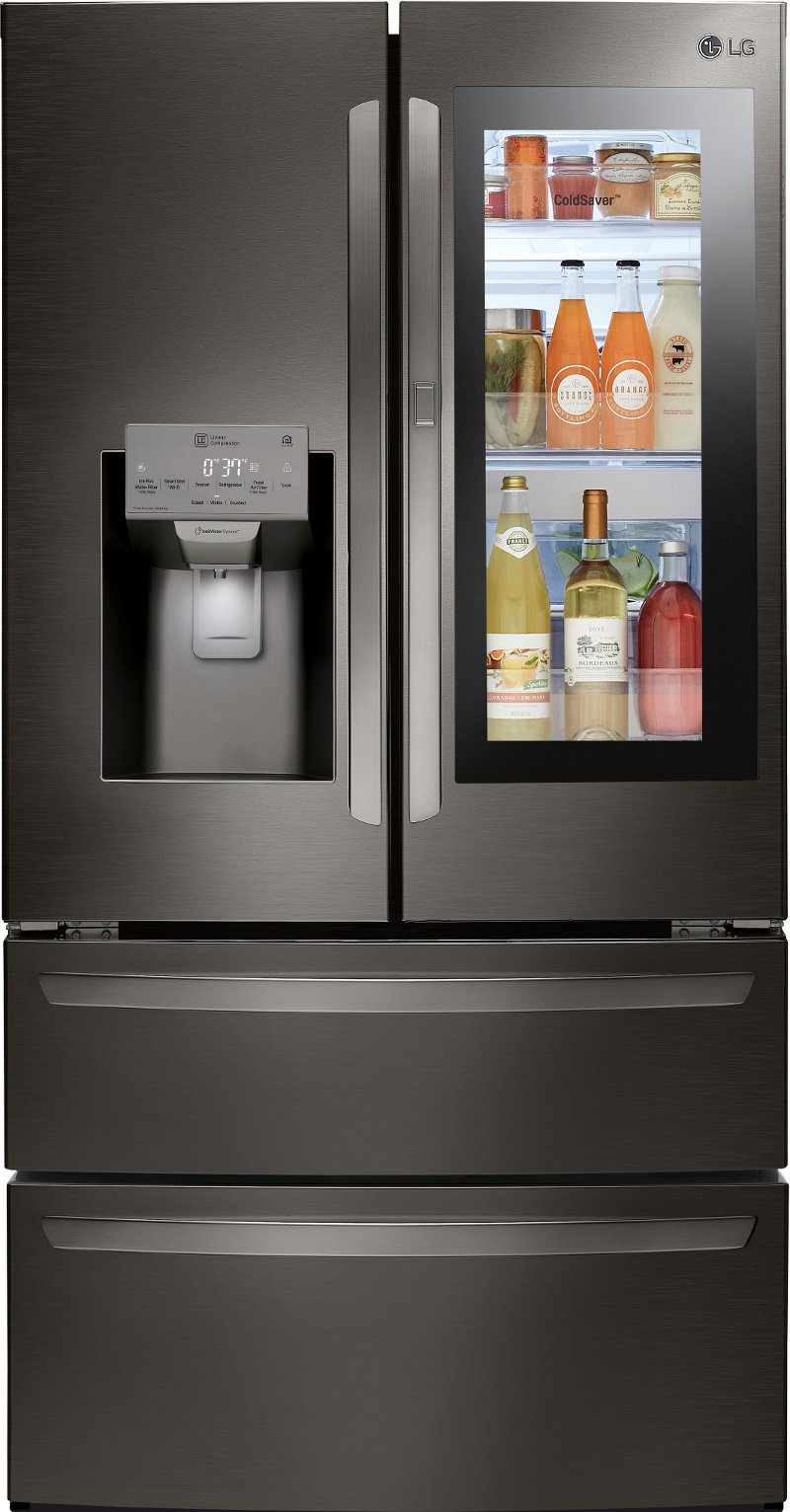Lg 27 6 Cu Ft French Door Smart Refrigerator 36 Inch Black