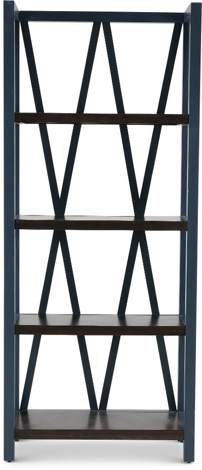 Amy Denim Blue Bookcase Rc Willey, Better Homes And Gardens Parker 5 Shelf Bookcase