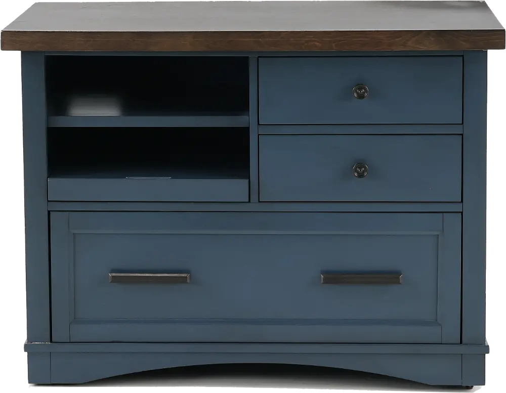 Amy Denim Blue File Cabinet-1