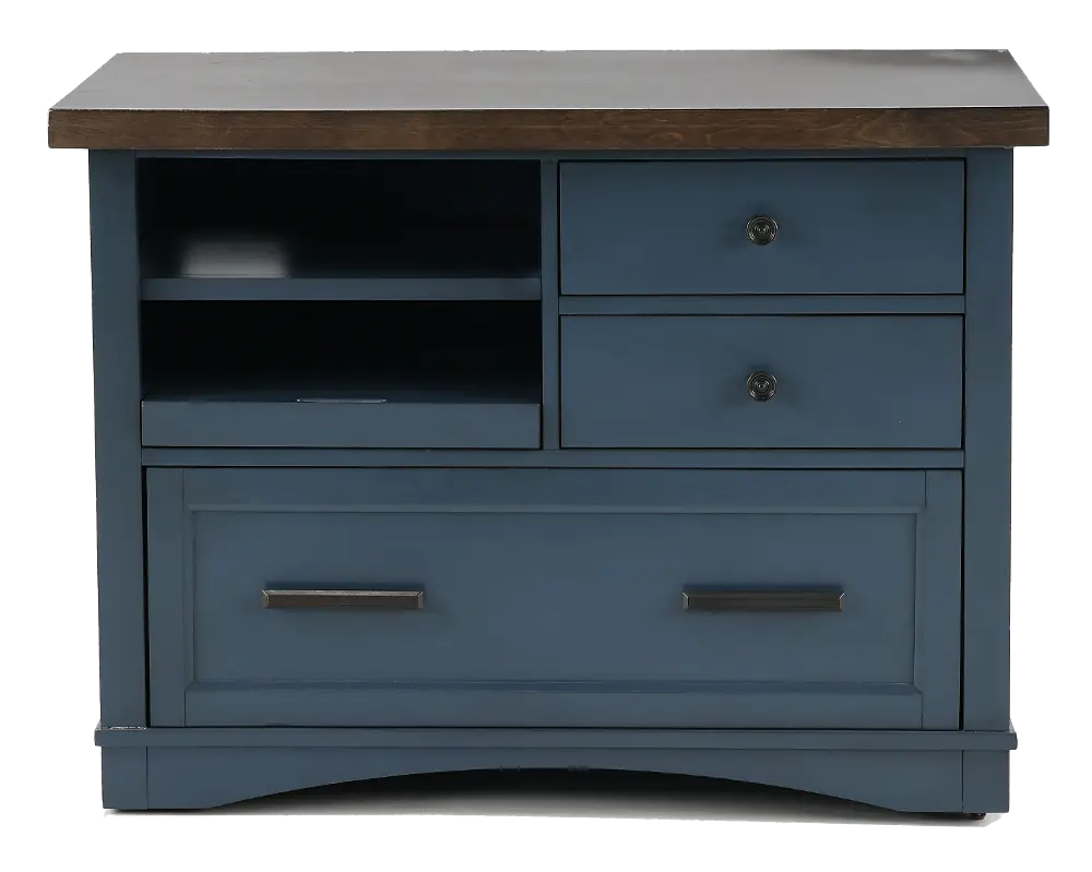 Amy Denim Blue File Cabinet-1