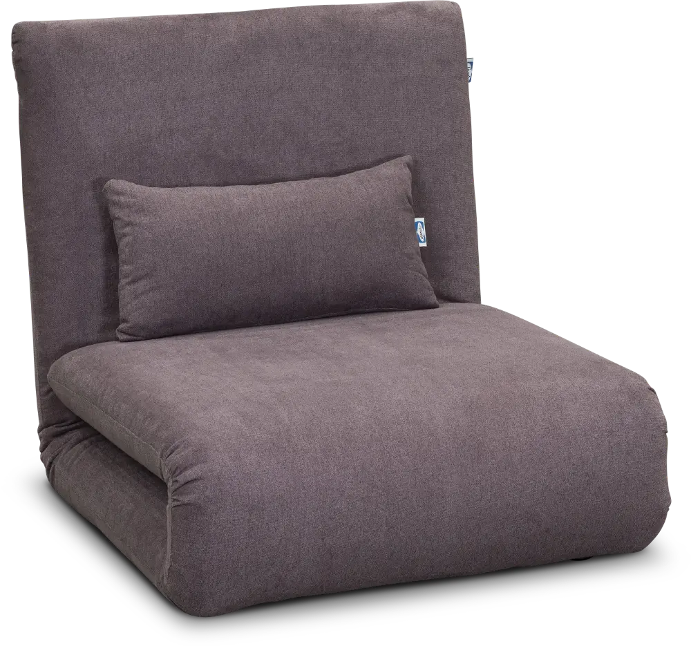 Sutton Plum Folding Theater Lounger Chair and Fold Out Bed-1