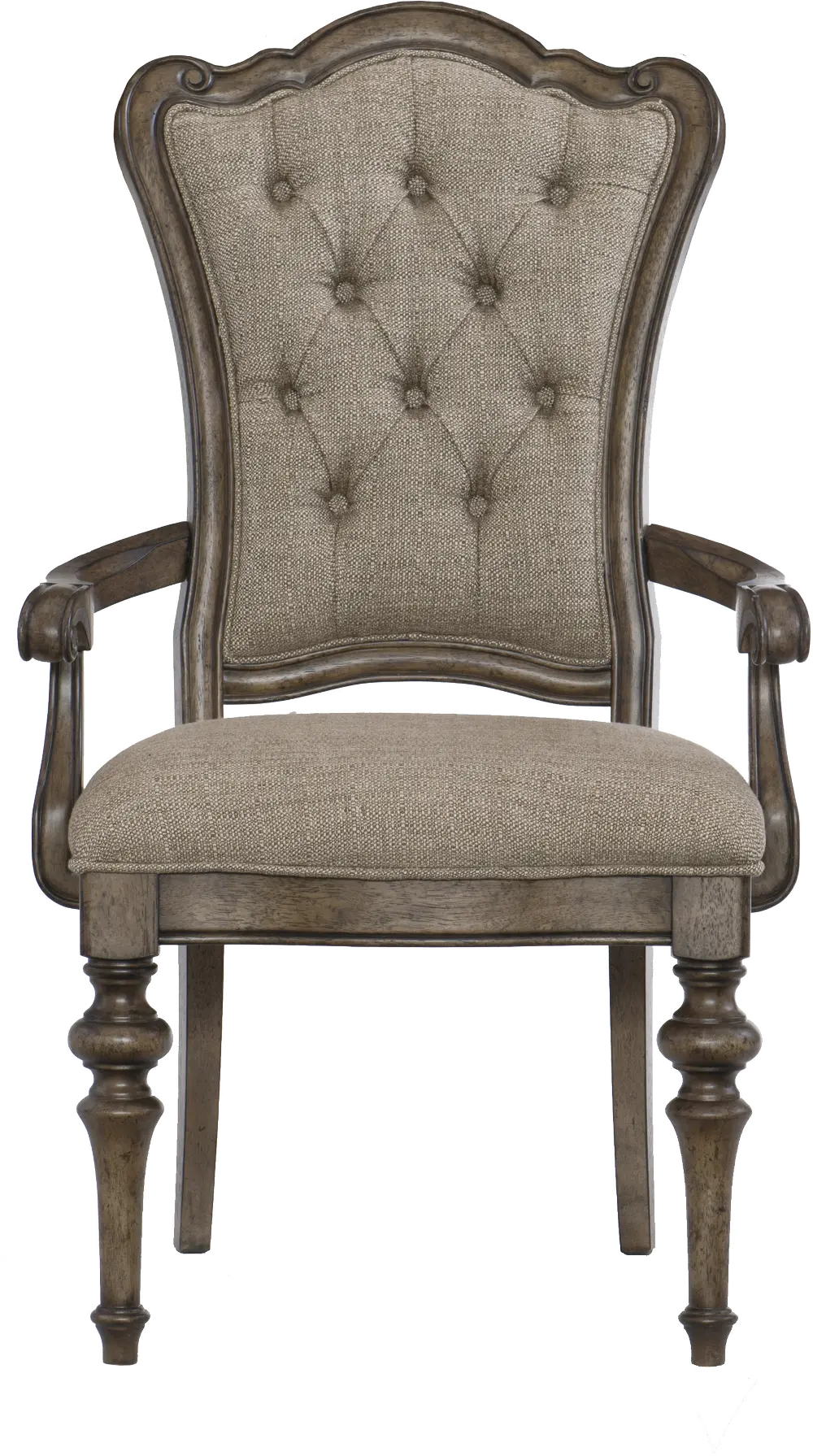 Heath Park Brown Upholstered Dining Room Arm Chair-1