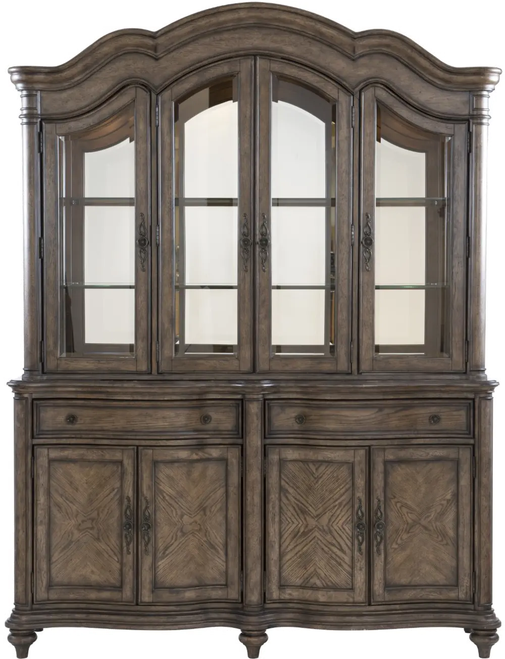 Traditional Brown China Cabinet - Heath Park-1