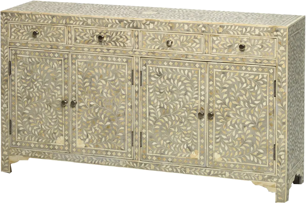 Stella White and Ivory Inlay Dining Sideboard-1