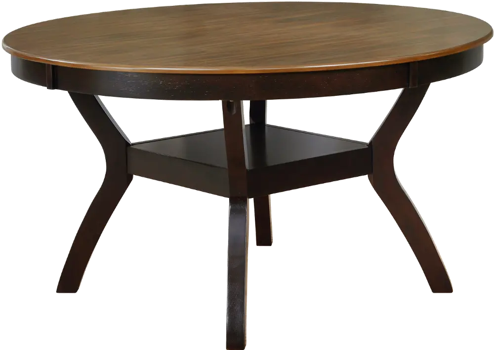 Brown 54 Inch Round Dining Room Table - Jackson-1