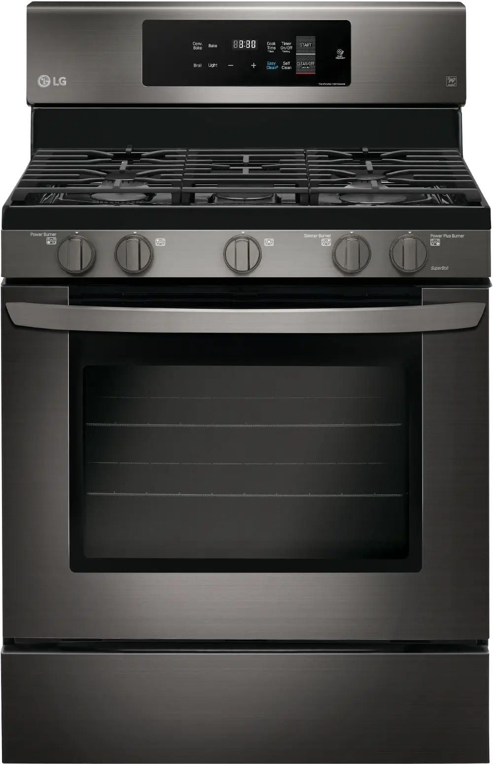 LRG3194BD LG 30 Inch Gas Range with Convection Oven - 5.4 cu. ft. Black Stainless Steel-1