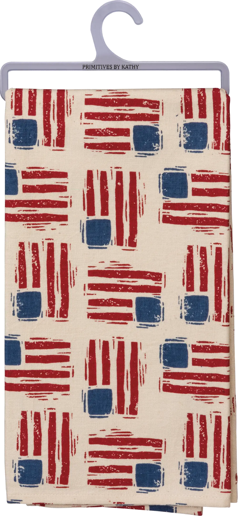 Red, Blue and Beige American Flag Cotton Dish Towel-1