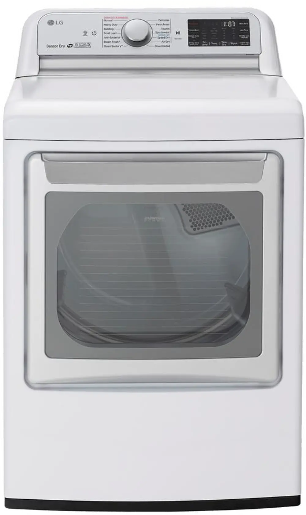 DLEX7800WE LG WiFi Electric Dryer with TurboSteam - White 7.3 cu.ft.-1