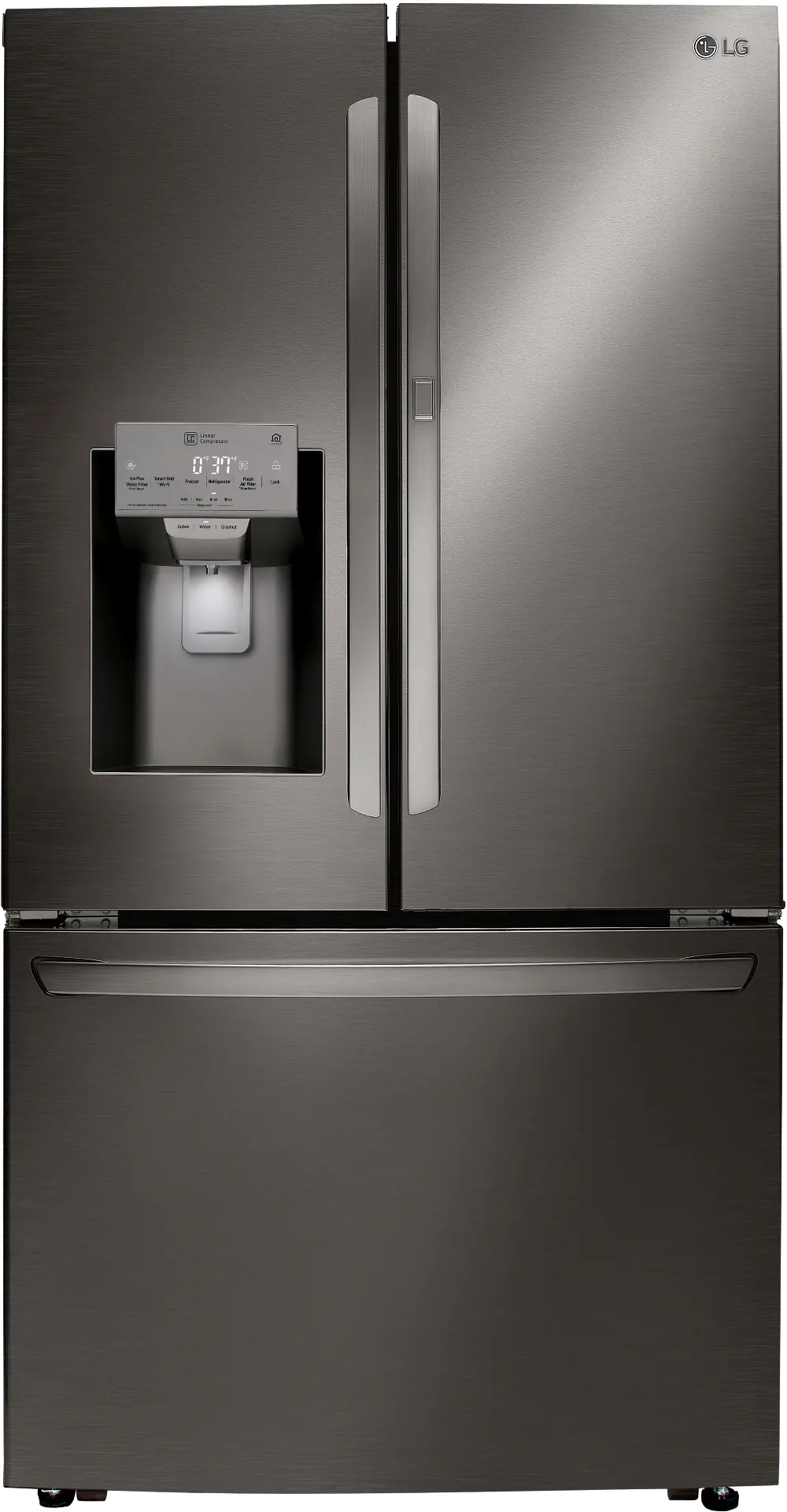 LRFDS3006D LG 29.7 cu. ft. French Door-in-Door Smart Refrigerator - 36 Inch Black Stainless Steel-1