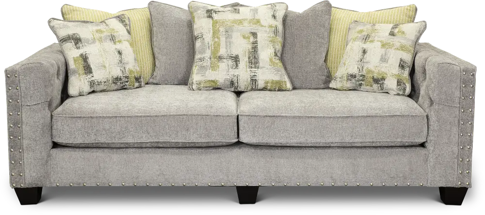 Traditional Light Gray Sofa - Caprice-1