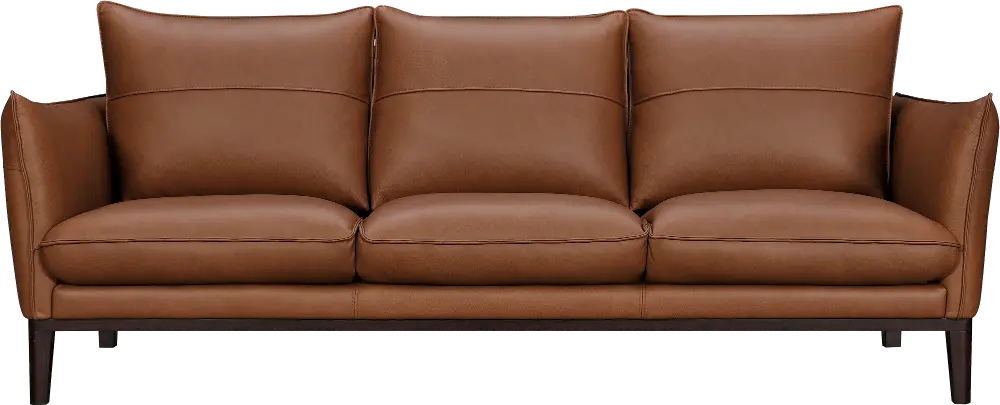 Modern Brown Leather Sofa - Rangers-1