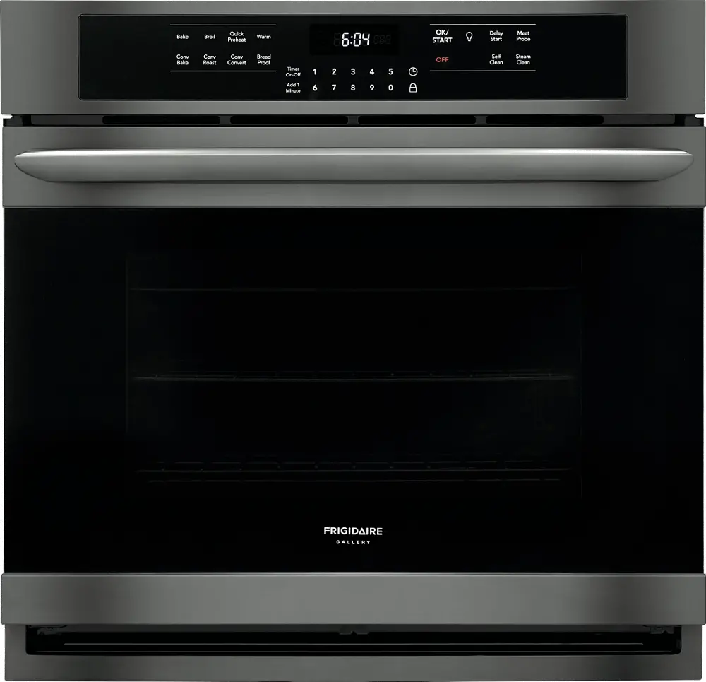 FGEW3066UD Frigidaire Gallery 30 Inch Single Wall Oven - 5.1 cu. ft. Black Stainless Steel-1