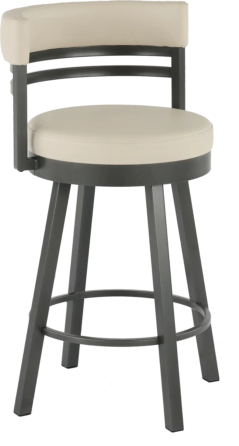 Ronny Oyster White Swivel Counter Height Stool-1