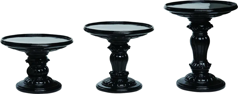Large Resin High Gloss Black Display Pedestal-1