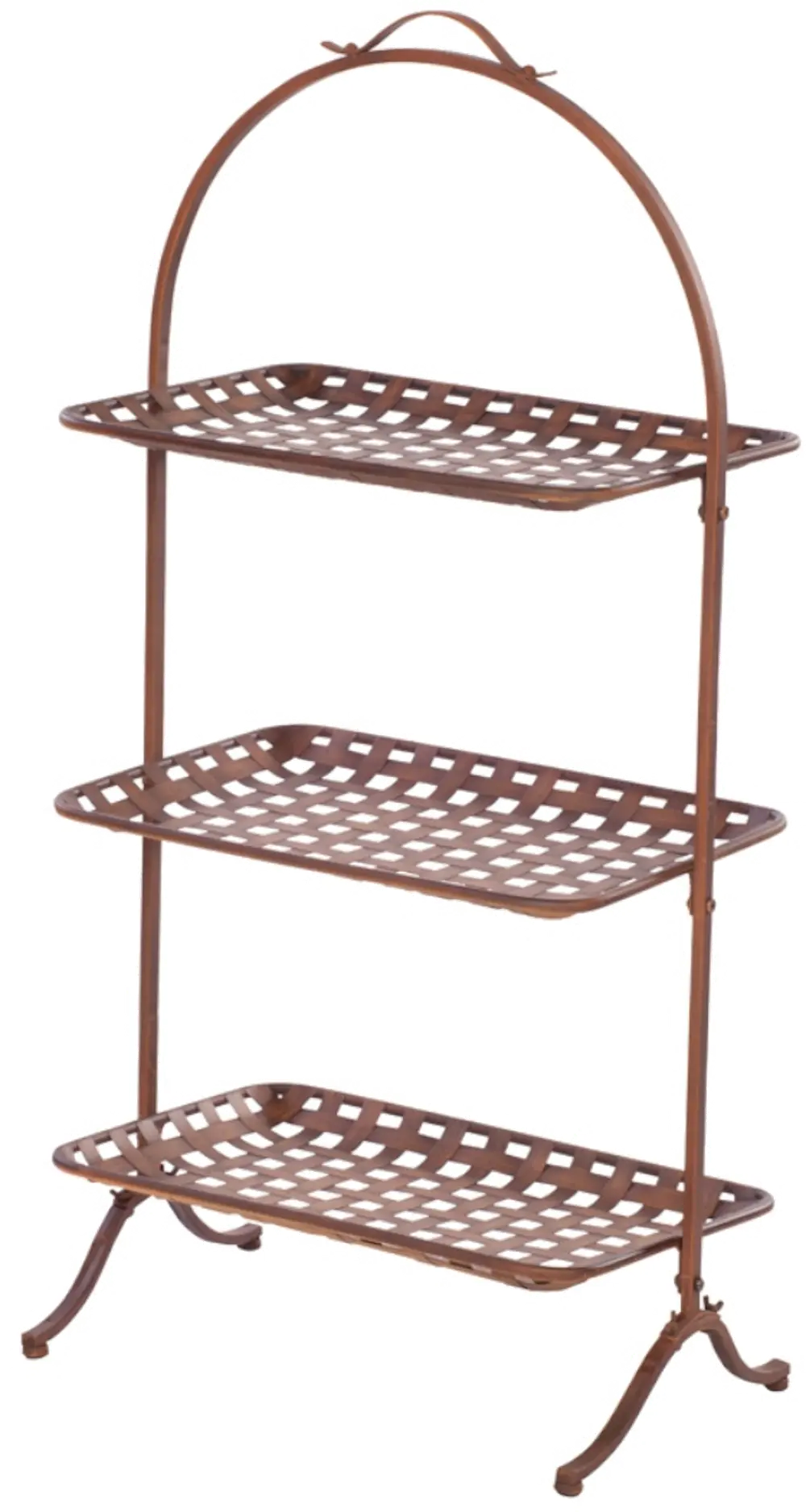 3 Tier Metal Tray Stand-1