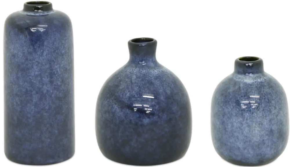 6 Inch Blue Clay Vase-1