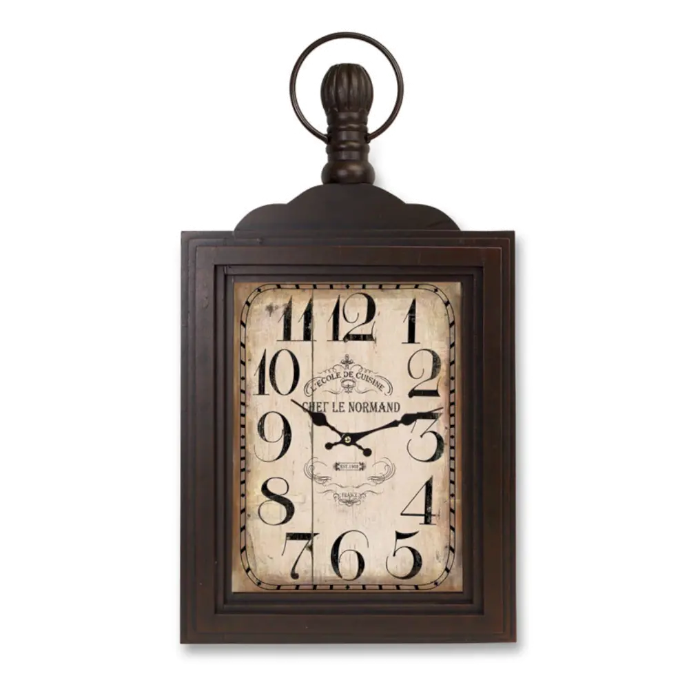 29 Inch Wood and Glass Wall Mount Clock-1