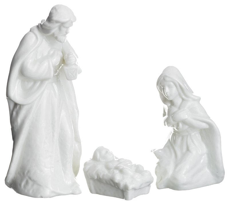 White 3 Piece Nativity Set