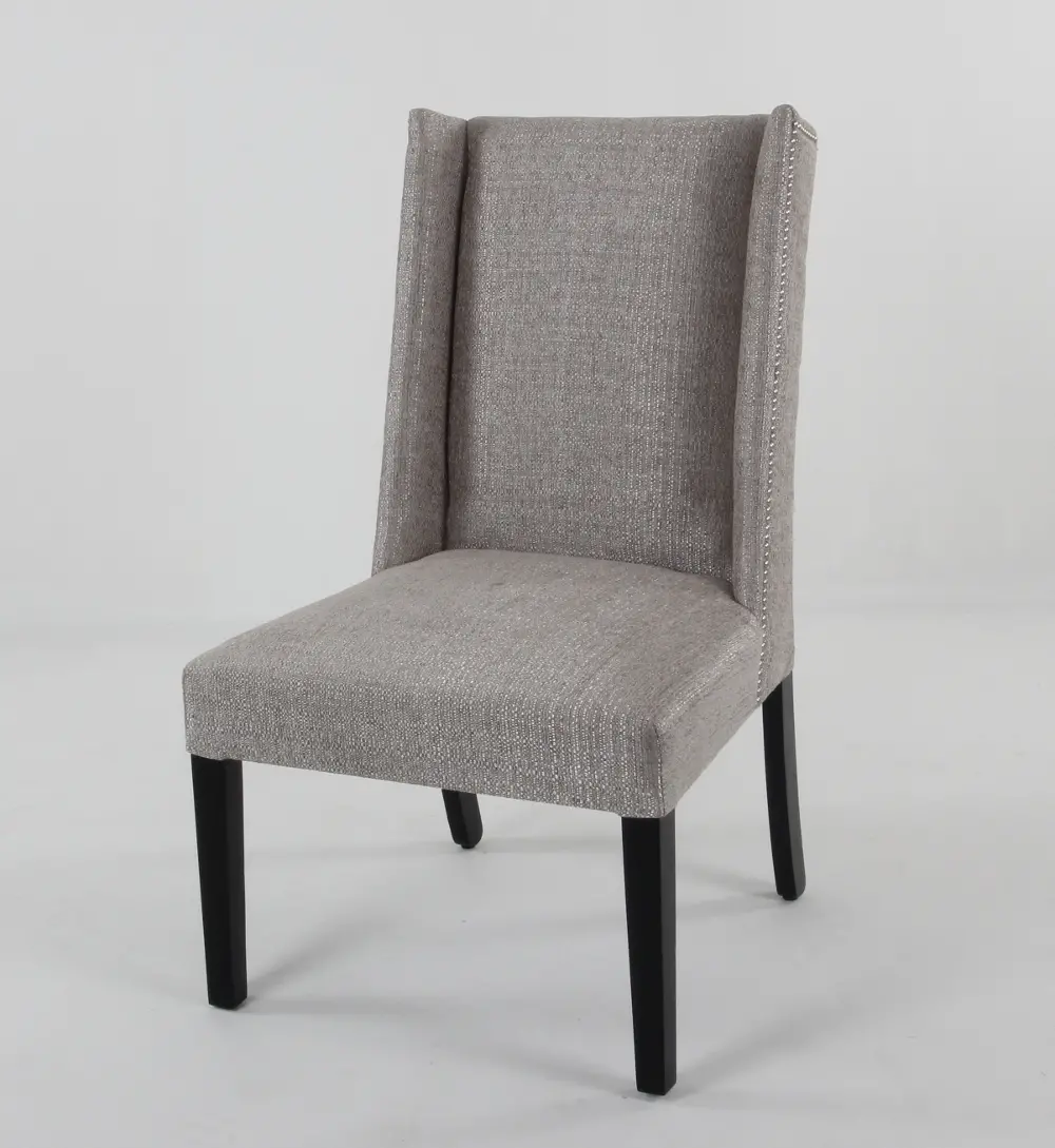 Gray Wingback Upholstered Dining Room Chair - Parsons-1
