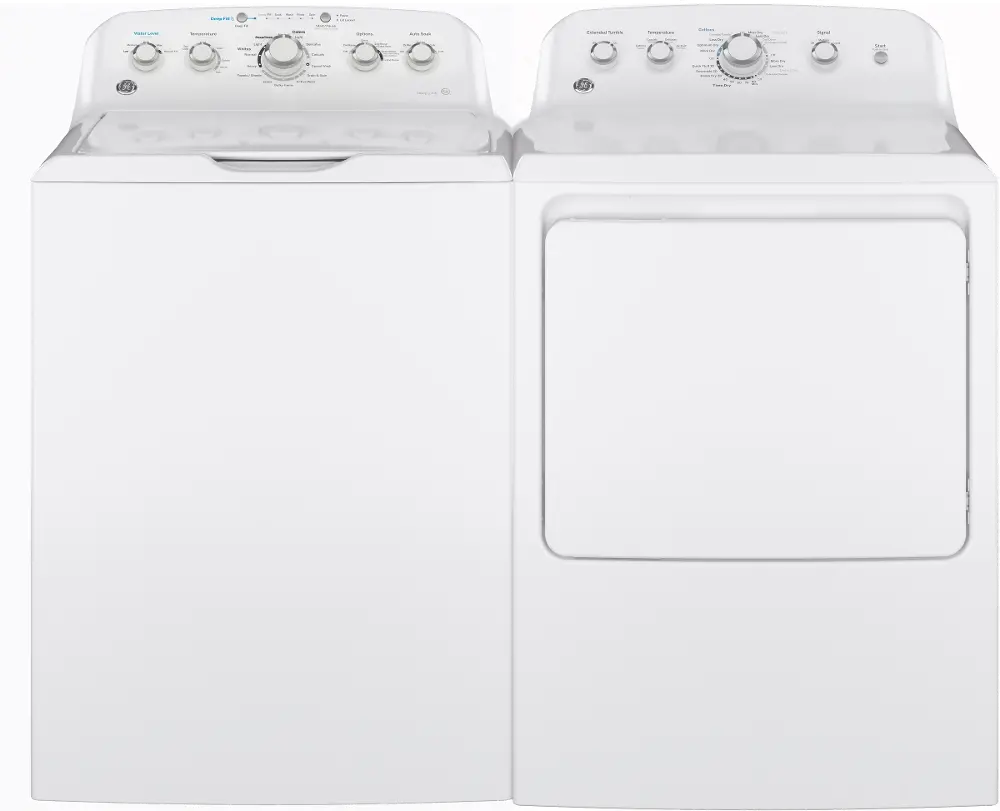 KIT GE 14 Cycle Top Load Washer and Electric Dryer Pair - White-1