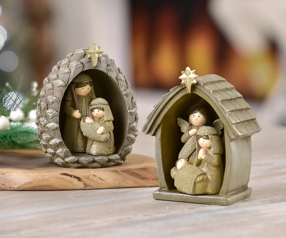 Assorted Polystone Christmas Nativity Scene-1