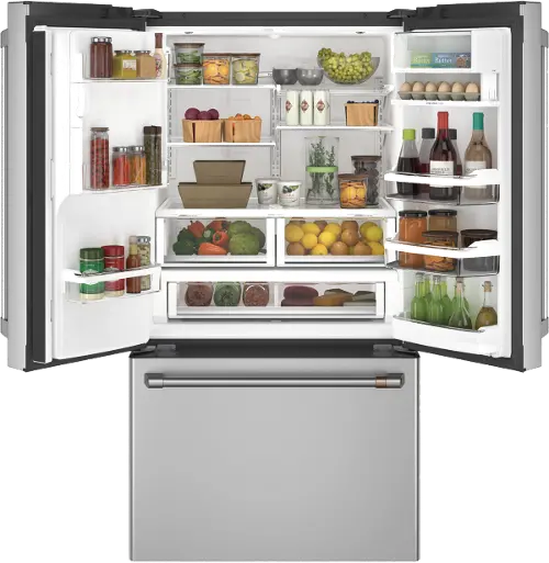 Cafe 27.8 Cu ft French Door Refrigerator - Stainless Steel