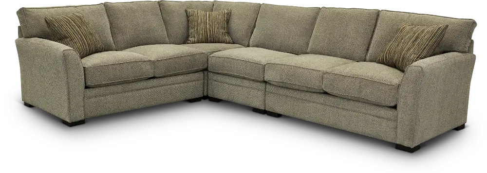KIT Casual Taupe Gray 4 Piece Sectional Sofa - Scorpio-1