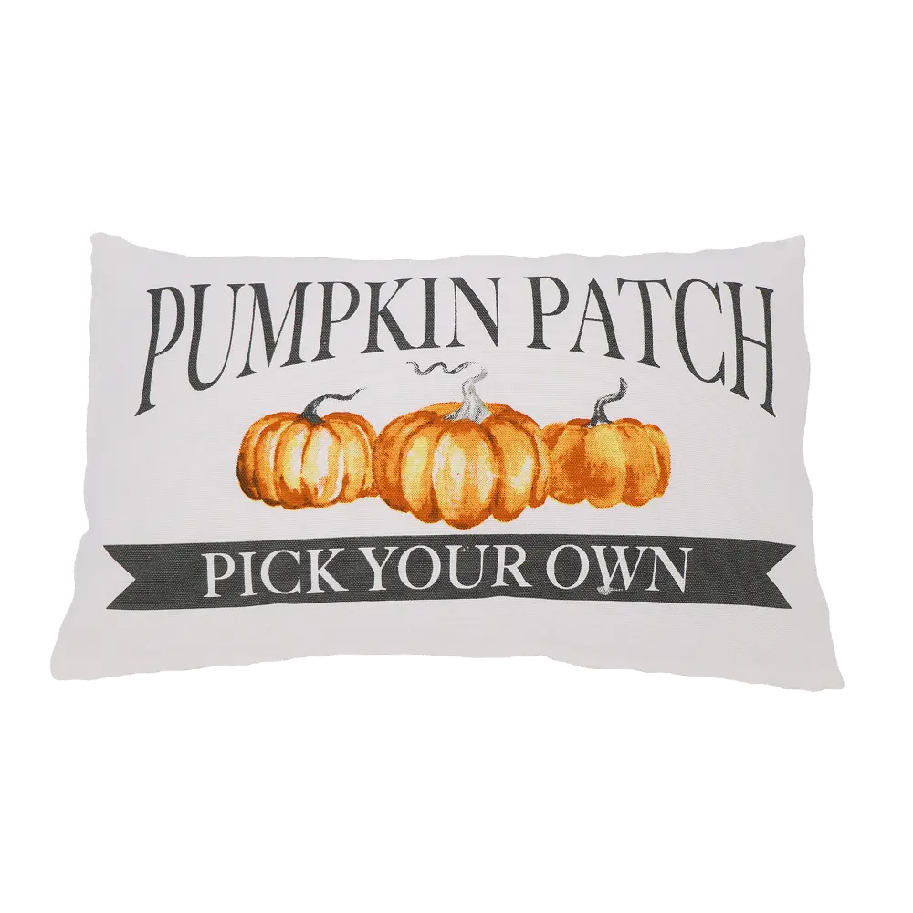 Watercolor Hand Painted Pumpkin Patch Throw Pillow-1