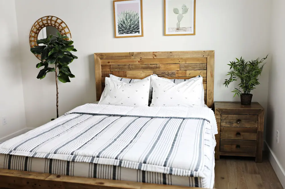 Beddy's Full Gray Striped Farmhouse Bedding Collection-1