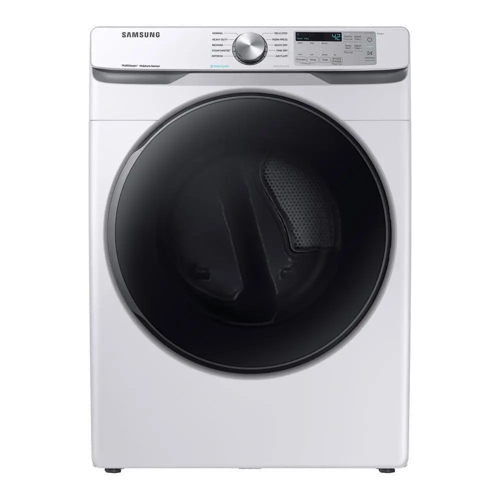 DVE45R6100W Samsung Electric Dryer Steam Sanitize+ - 7.5 cu. ft. White-1