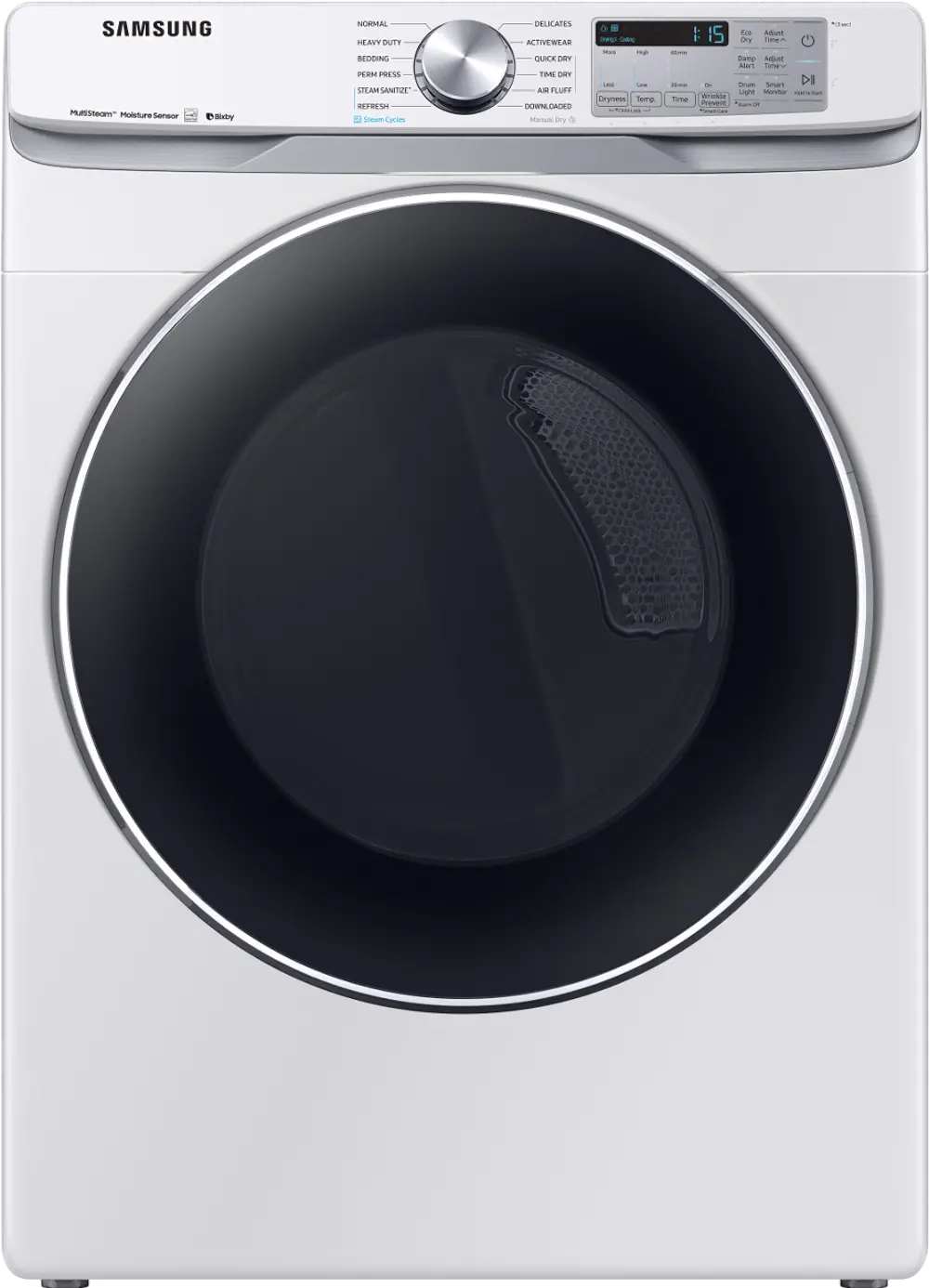 DVE45R6300W Samsung Front Control Electric Dryer with Bixby - 7.5 cu. ft. White-1