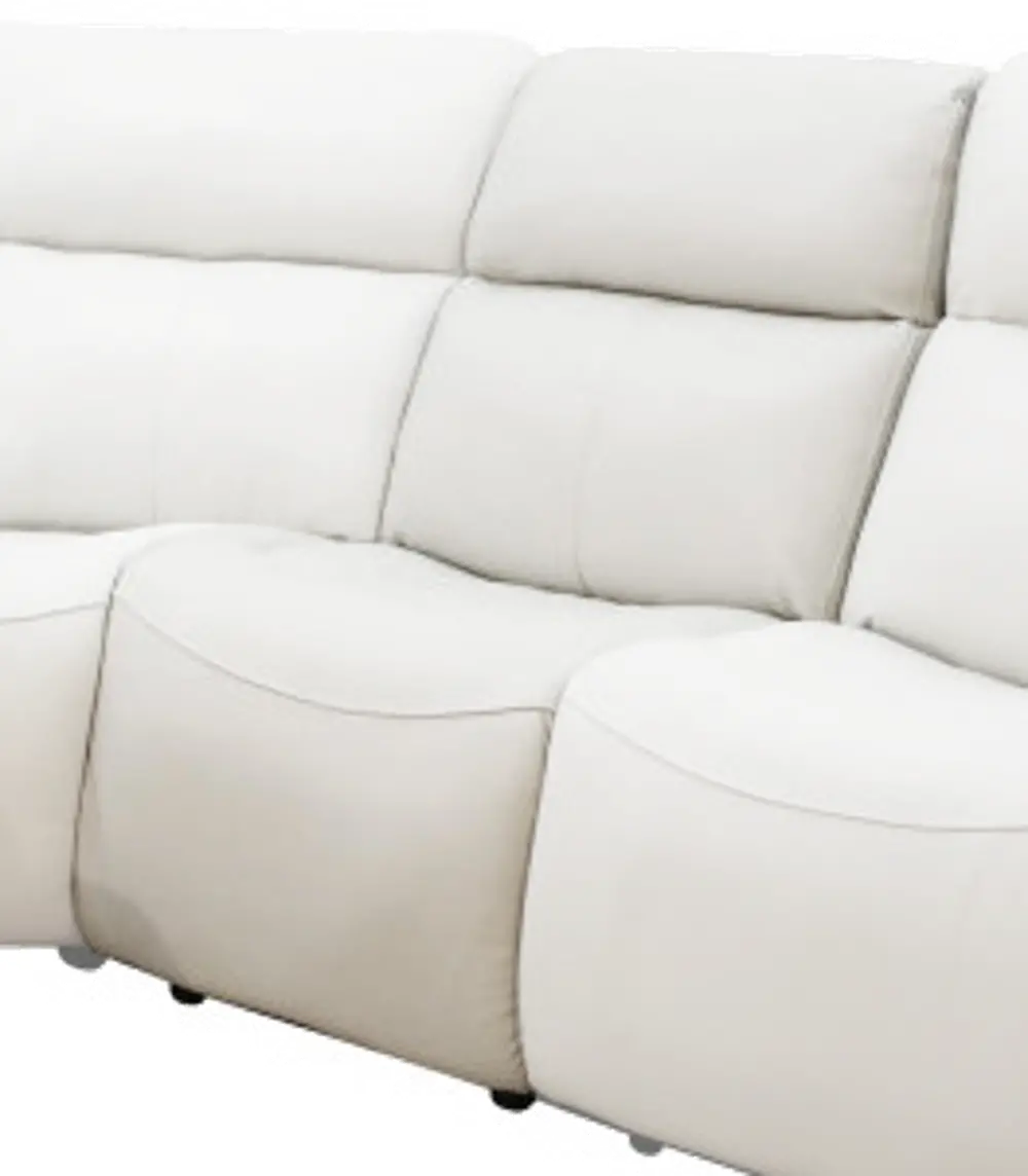 Stratus Ice White Leather-Match Armless Chair-1