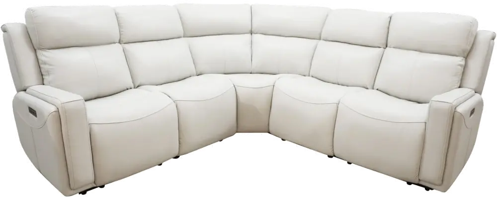 Stratus Ice White Leather-Match Power Reclining Sectional-1