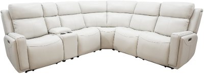 Reclining Seating Motion Furniture, White Leather Reclining Sectional Sofa