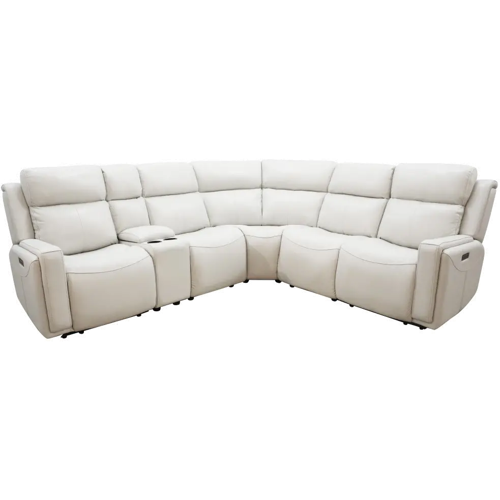 Stratus Ice White Leather-Match Power Reclining Sectional-1