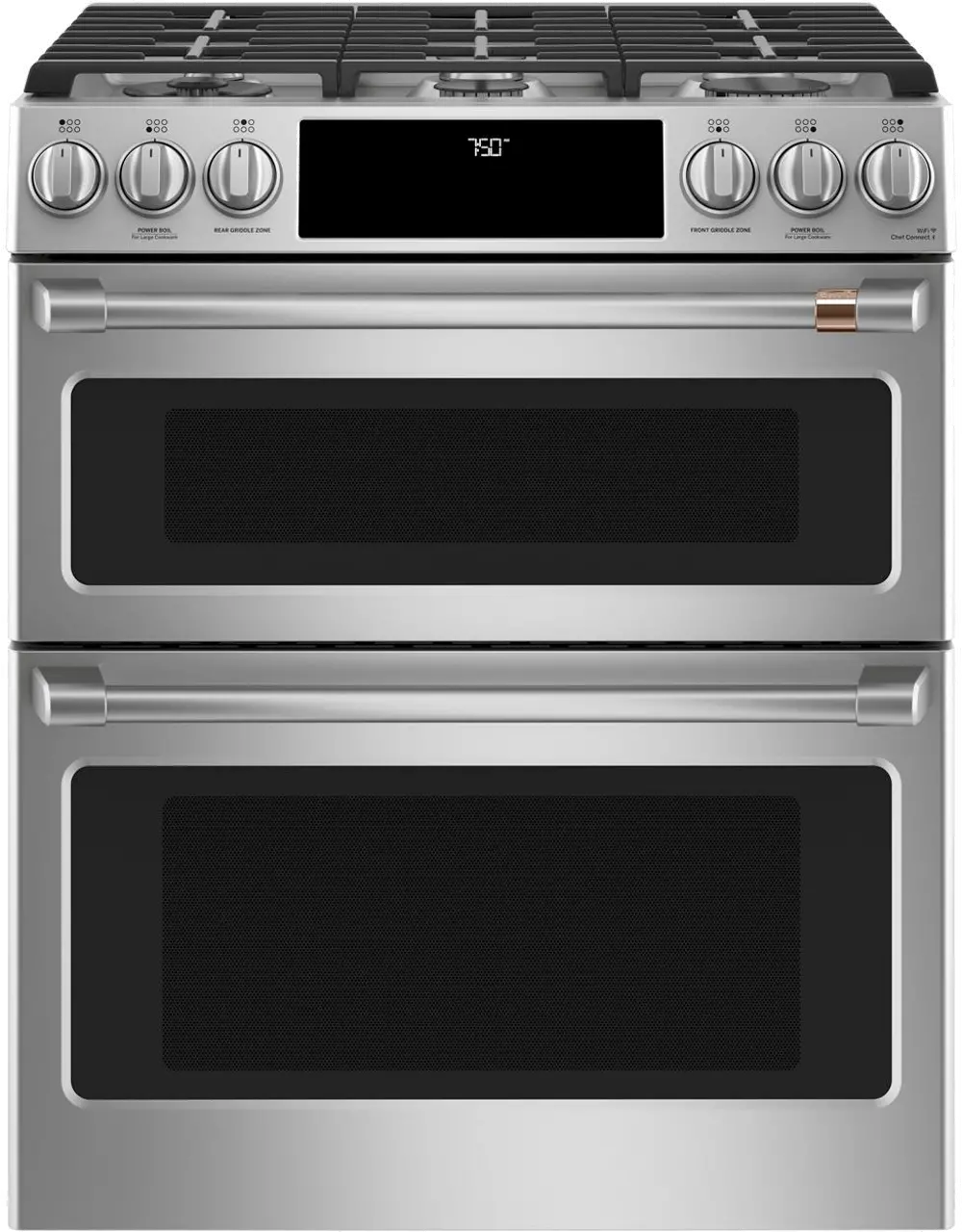 CGS750P2MS1 Cafe 6.7 cu ft Double Oven Gas Range - Stainless Steel-1