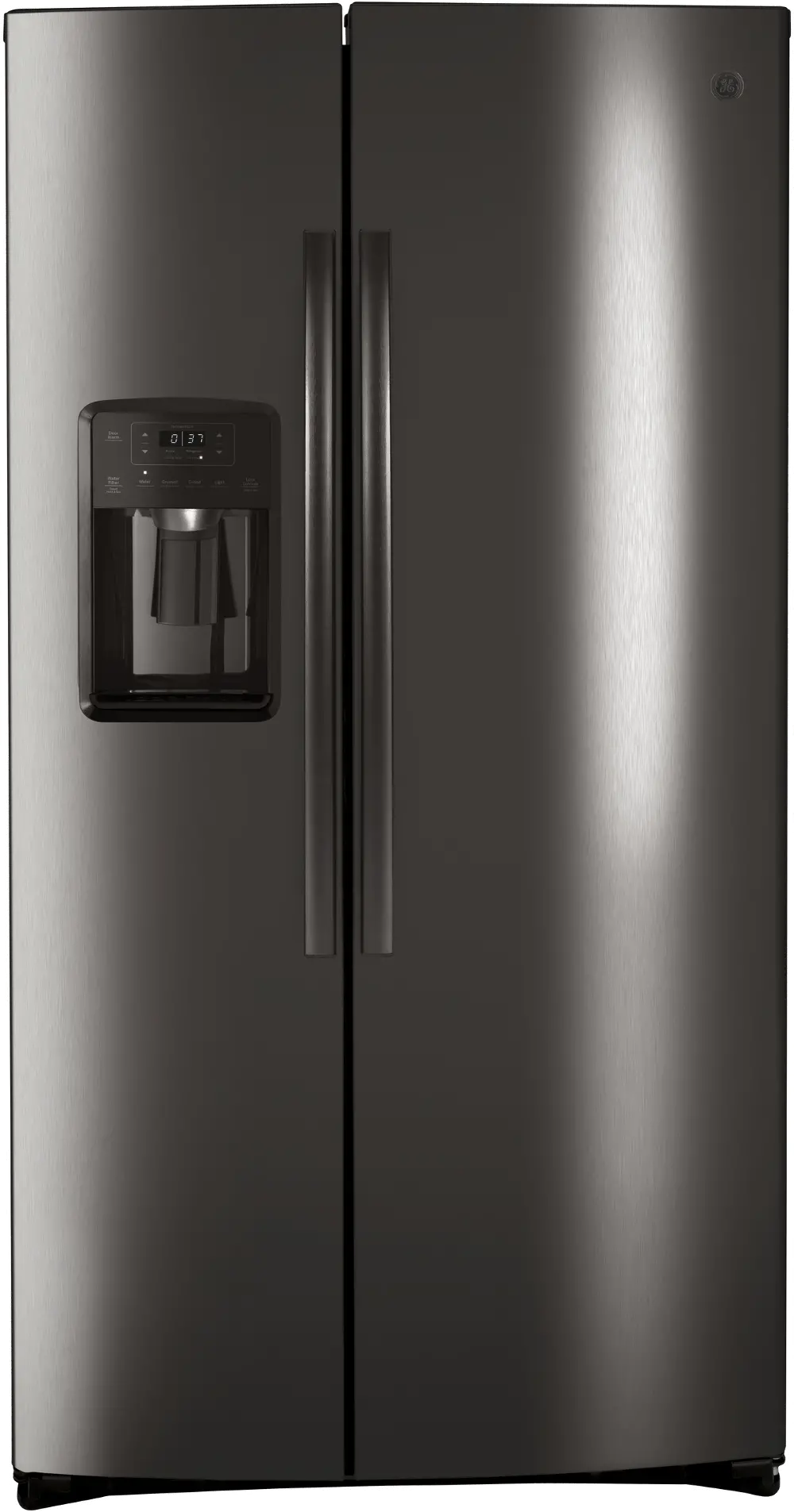 GSS25IBNTS GE 25.1 cu ft Side by Side Refrigerator - Black Stainless Steel-1